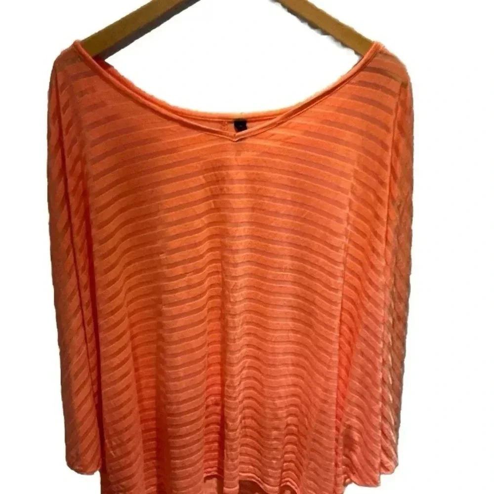 Sexy Women V-neck Plus Size 18/20 Loose Casual 3/4 Sleeve Top Blouse Shirt